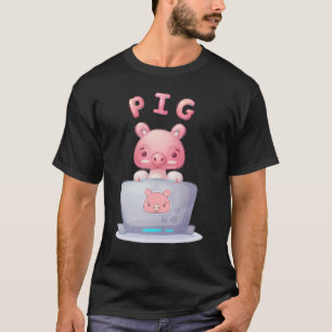 Schweine in einem Cup Niedliche Schweine Schweine T-Shirt