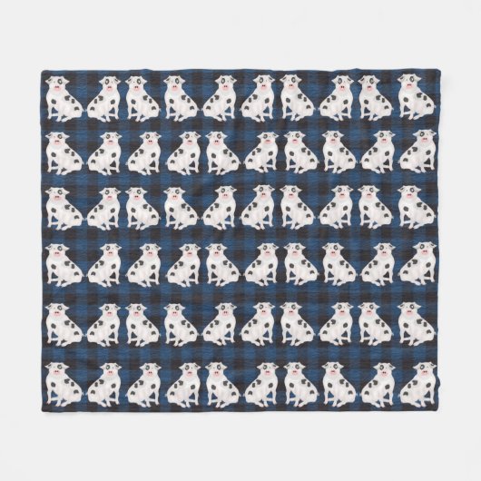 Schweine in einem schwarzen Fleeceblanket Fleecedecke (Vorderseite (Horizontal))