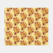 Schweine in einem schwarzen Halbmond, Hot Dog Junk Fleecedecke (Vorderseite (Horizontal))