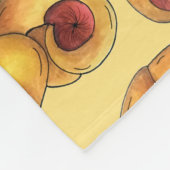 Schweine in einem schwarzen Halbmond, Hot Dog Junk Fleecedecke (Ecke)