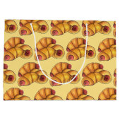 Schweine in einem schwarzen Halbmond, Hot Dog Junk Große Geschenktüte (Rückseite)