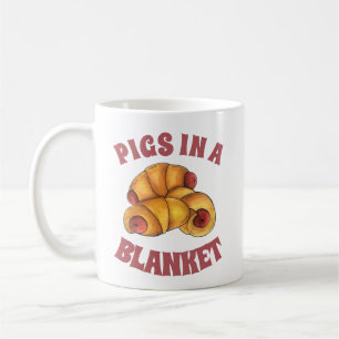 Schweine in einem schwarzen Halbmond, Hot Dog Junk Kaffeetasse