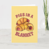 Schweine in einem schwarzen Halbmond, Hot Dog Junk Karte (Vorderseite)