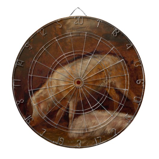 Schweine in einem Stall (Tierart) Dartscheibe (vorne)