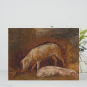 Schweine in einem Stall (Tierart) Karte (Stehend Vorderseite)