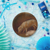 Schweine in einem Stall (Tierart) Pappteller (Party)