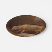 Schweine in einem Stall (Tierart) Pappteller (Schrägansicht)