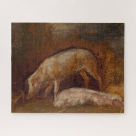 Schweine in einem Stall (Tierart) Puzzle