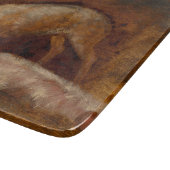 Schweine in einem Stall (Tierart) Schneidebrett (Ecke)