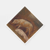 Schweine in einem Stall (Tierart) Serviette (Ecke)