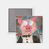 Schweine in einem Tux Magnet (Vorderseite/Rückseite)