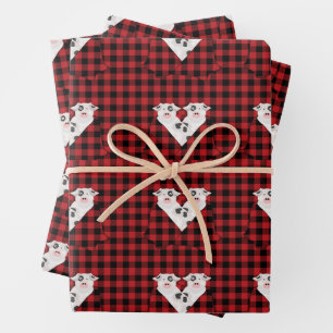 Schweine in einem unbedruckten Papierblatt Geschenkpapier Set