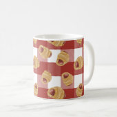 Schweine in einer Blanket-Gingham-Kaffee-Tasse Kaffeetasse (VorderseiteRechts)