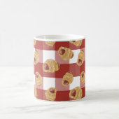 Schweine in einer Blanket-Gingham-Kaffee-Tasse Kaffeetasse (Mittel)