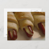 Schweine in einer Decke mit Käse Postkarte (Vorne/Hinten)