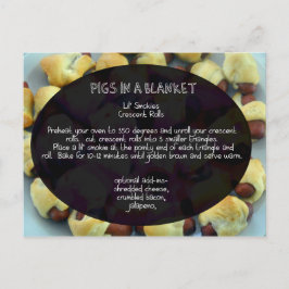 Schweine in einer Decke-Rezepturkarte Postkarte