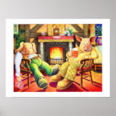 Schweine in Klee Poster (Vorne)