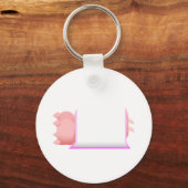 Schweine in rosa Morast Schlüsselanhänger (Vorderseite)