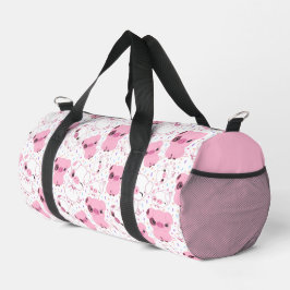 Schweine in Rosa und Weiß Duffle Bag