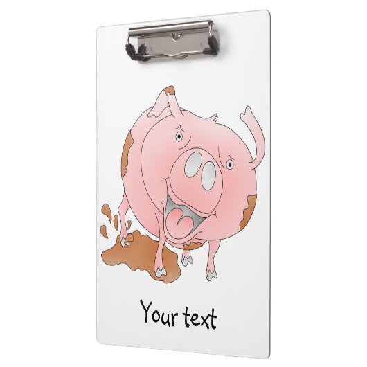 Schweine in schlammiger Pfütze Klemmbrett (Links)