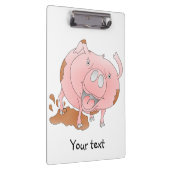 Schweine in schlammiger Pfütze Klemmbrett (Rechts)