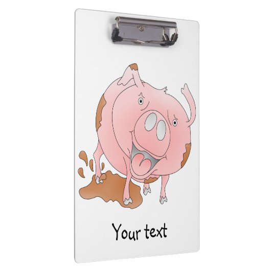 Schweine in schlammiger Pfütze Klemmbrett (Rechts)