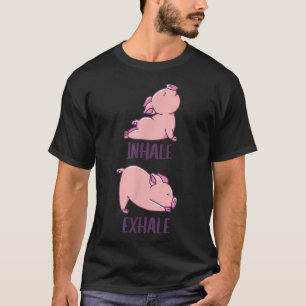 Schweine Joga Niedliche Schweine Doing Sport Aeros T-Shirt