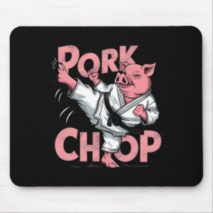Schweine Karate Schweinekotelett Lustiges Schwein Mousepad