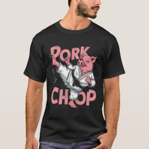 Schweine Karate Schweinekotelett Lustiges Schwein T-Shirt