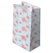 Schweine Kleine Geschenktüte (Rückseite Schrägansicht)