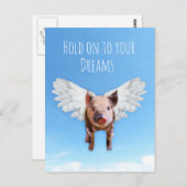 Schweine können fliegen postkarte (Vorne/Hinten)
