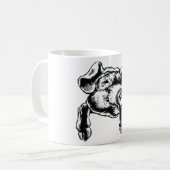 Schweine Kopf Illustration Kaffeepause Tasse (Vorderseite Links)