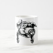 Schweine Kopf Illustration Kaffeepause Tasse (Mittel)