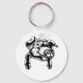 Schweine Kopfdarstellung Schlüsselanhänger (Vorderseite)