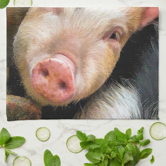 SCHWEINE KÜCHENTUCH (Gefaltet)