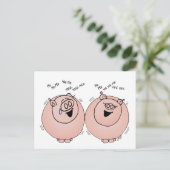 Schweine lachen Gesichter Postkarte (Stehend Vorderseite)