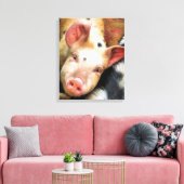 SCHWEINE LEINWANDDRUCK (Insitu (Wohnzimmer))