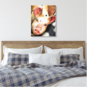 SCHWEINE LEINWANDDRUCK (Insitu (Schlafzimmer))