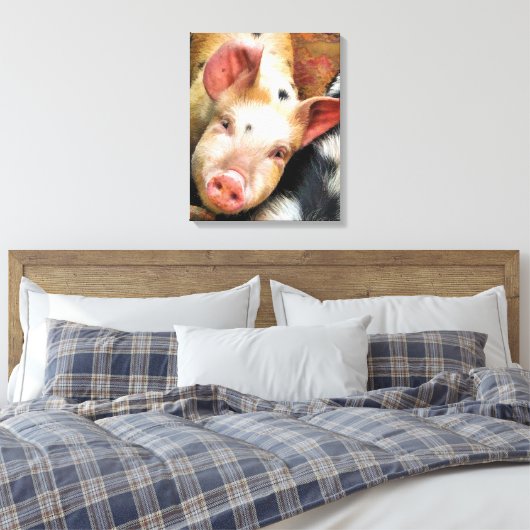 SCHWEINE LEINWANDDRUCK (Insitu (Schlafzimmer))