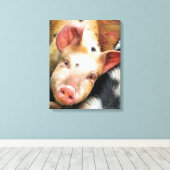 SCHWEINE LEINWANDDRUCK (Insitu (Holzboden))