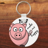 Schweine machen mich glücklich schlüsselanhänger (Vorderseite)