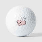 Schweine mit Flügeln Golfball (Vorderseite)