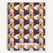 Schweine mit Hattern | Name hinzufügen Notizblock (Vorderseite)