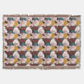 Schweine mit Hut-Muster Decke (Vorderseite)