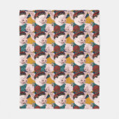 Schweine mit Hut-Muster Fleecedecke (Vorderseite)