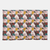 Schweine mit Hut-Muster Geschirrtuch (Horizontal)