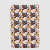 Schweine mit Hut-Muster Golfhandtuch (Vorderseite)