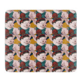 Schweine mit Hut-Muster Schneidebrett (Vorderseite)