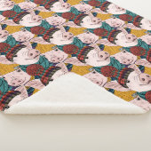 Schweine mit Hut-Muster Sherpadecke (3/4)