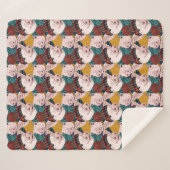 Schweine mit Hut-Muster Sherpadecke (Vorderseite (Horizontal))